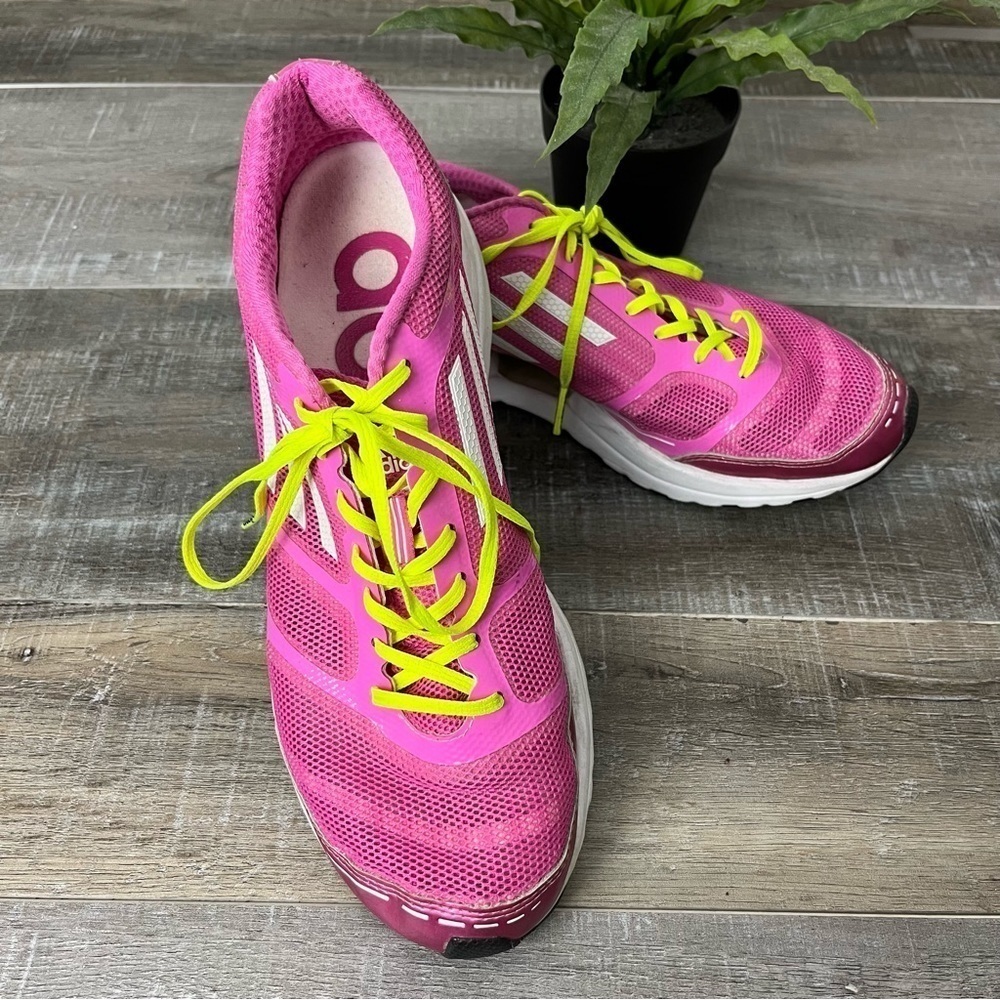 ADIDAS Adizero Pink White Feather Sprint Frame Size 8.5 - Picture 4 of 16